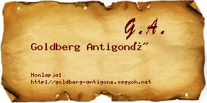 Goldberg Antigoné névjegykártya